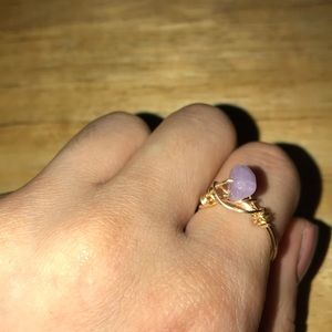 Handmade crystal ring